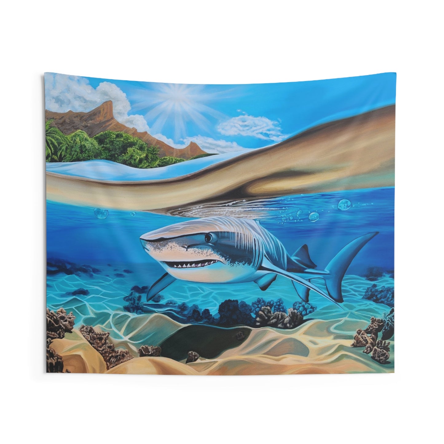 Tiger Shark Indoor Wall Tapestries