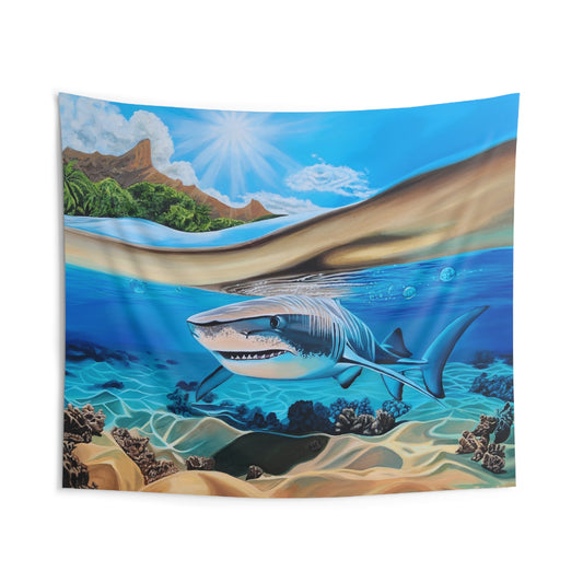 Tiger Shark Indoor Wall Tapestries