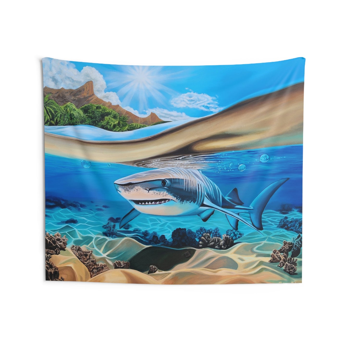 Tiger Shark Indoor Wall Tapestries