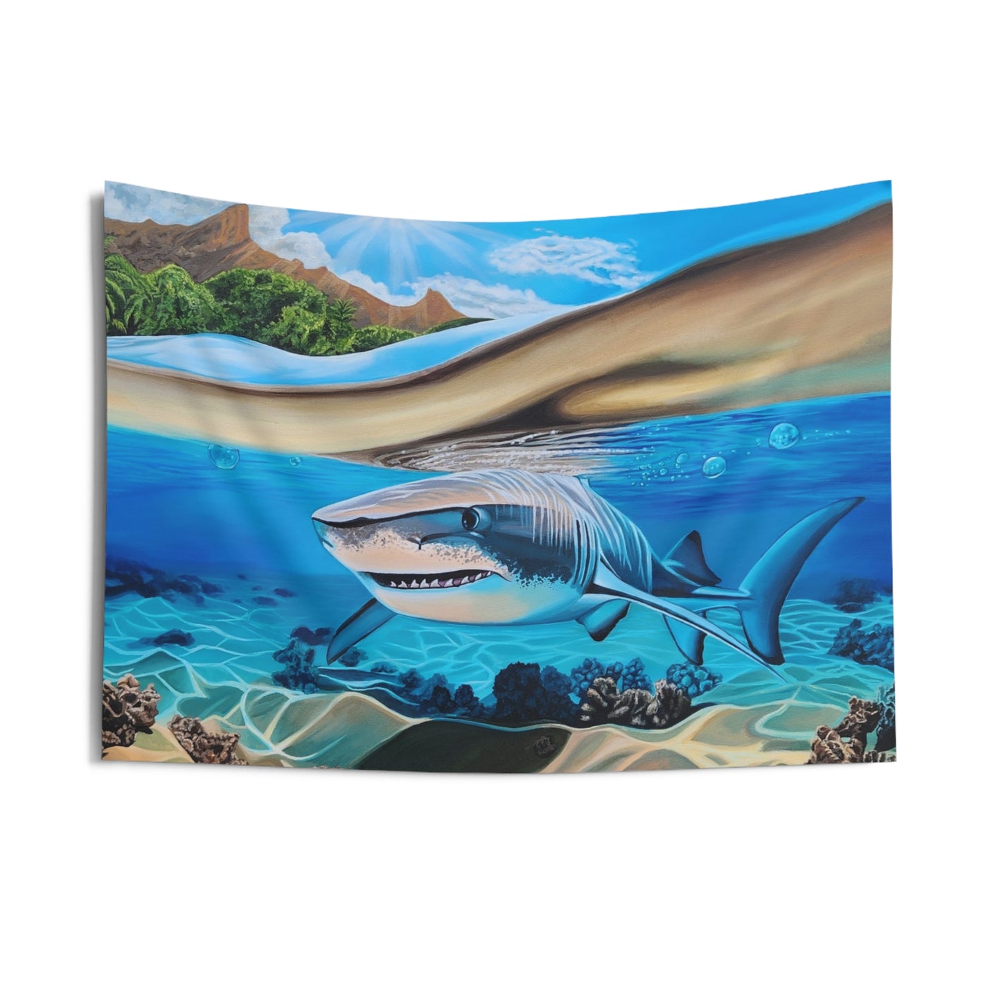 Tiger Shark Indoor Wall Tapestries